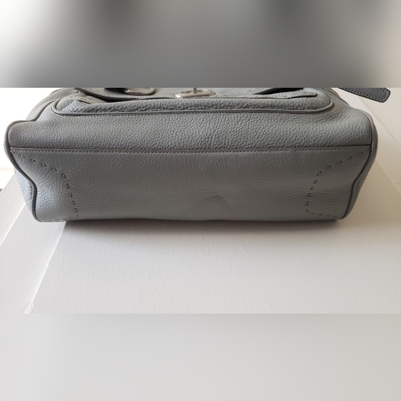 Coach Pinnacle Louisa Gray Pebbled Leather Shoulder Hand crossbody Bag - Picture 7 of 12